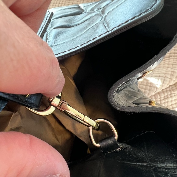 A.BELLUCCI Handbag Italian Leather Tote-attached ID card holder - Picture 9 of 12